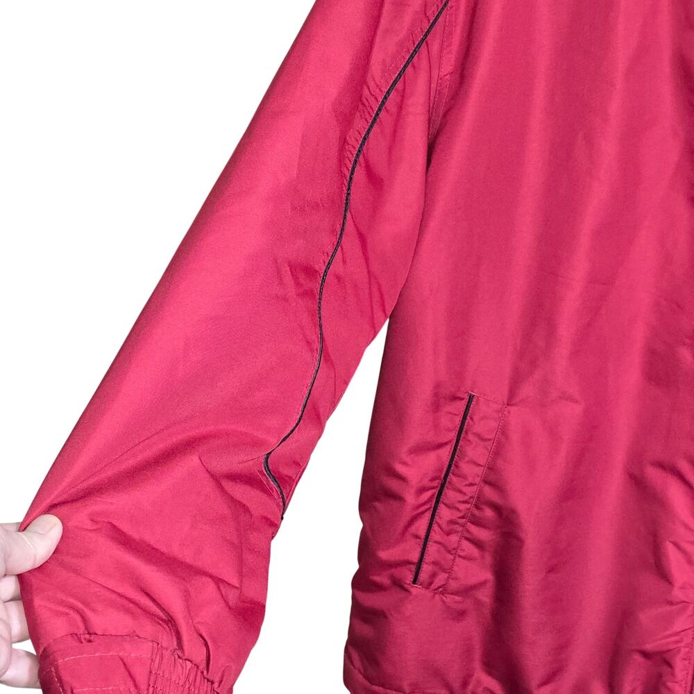 Vintage Arkansas Razorback Full Zip Puffer Jacket NCAA Crable Flannel Lined Med - Picture 4 of 9